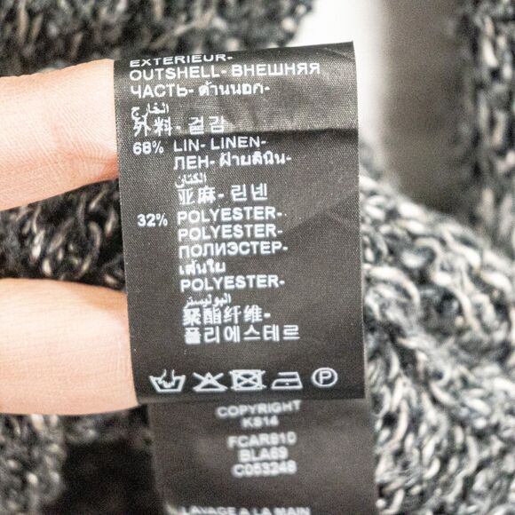 The Kooples Gray Linen Blend Zip Cardigan Sweater Women’s Large Knit - Picture 7 of 9